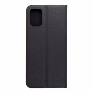 LUNA Book Gold dėklas telefonui SAMSUNG A71 juodas