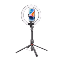Blavec Selfie Ring lamp Aluminium Aura LED RGB Ring P-50 25cm tripod + remote control + 2,3 metres (RLP50-TRB23) juodas (damaged packaging)