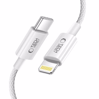Tech-Protect UltraBoost USB-C / Lightning PD27W/3A laidas 200 cm - pilkas