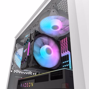 Darkflash DK352 Plus kompiuterio korpusas (juodas ir baltas) + 4 ARGB ventiliatoriai