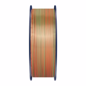 Sunlu PLA+ Silk trijų spalvų filamentas (oranžinis, mėlynas ir žalias)