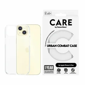 CARE by PanzerGlass Urban Combat dėklas telefonui iPhone 15 Plus - skaidrus