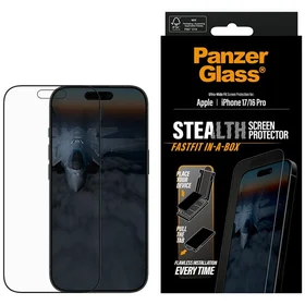 PanzerGlass Stealth Ultra-Wide Fit Fastfit Tempered Glass Apsauginis stiklas skirtas iPhone 17 / 16 Pro
