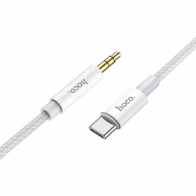 Audio adapteris Hoco (UPA19) iš USB-C į 3,5mm 1m sidabrinis