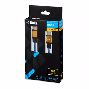 HDMI laidas iBox ITVFHD04 1,5 m HDMI Type A (standartinis) juodas, mėlynas, auksinis
