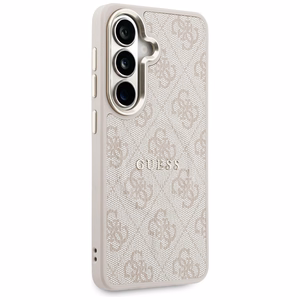 Guess dėklas 4G Embossed Ring MagSafe skirtas Samsung Galaxy S26 rožinis