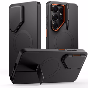 Tech-Protect Kevlar Aura MagSafe Dėklas for Samsung Galaxy S26 Ultra - juodas and oranžinis