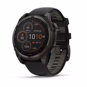 Išmanusis laikrodis Garmin Fenix 8 Sapphire Solar juodas/pilkas