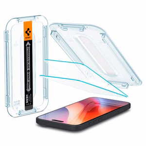 Spigen Glas.tR EZ Fit grūdintas apsauginis stiklas iPhone 15 / 16 – 2 vnt.