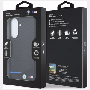 BMW dėklas Samsung A37 (PU Carbon) juodas