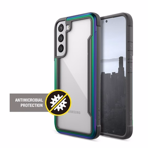 X-Doria Raptic Shield Pro dėklas, skirtas Samsung Galaxy S22+ 5G, su antimikrobine apsauga, vaivorykštinis
