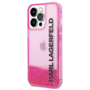 Karl Lagerfeld Liquid Glitter Elong Case for iPhone 14 Pro - Pink