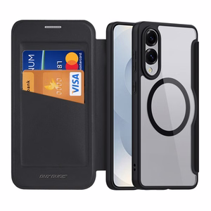 Чехол-кошелёк Dux Ducis Skin X Pro совместимый с MagSafe для Samsung S25 Edge чёрный