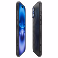 Spigen Liquid Air dėklas iPhone 16 Plus telefonui – juodas