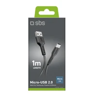 SBS LTHL200 USB-A - Micro-USB kabelis 1 m - juodas