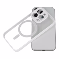 Akrilo spalvos MagSafe dėklas telefonui Samsung Galaxy S24 FE baltas