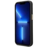 Guess GUHCP14SHG4SHK iPhone 14 6.1 "juodas / juodas kietas dėklas 4G Vintage Gold Logo