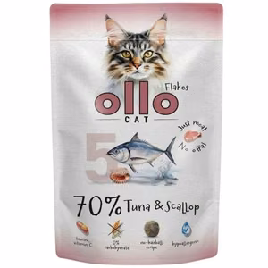 OLLO Cat No. 5 Tuna and scallop - šlapias kačių maistas - 85g
