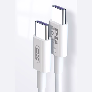 XO kabelis NB-Q190A PD USB-C - USB-C 1,0 m 60 W baltas