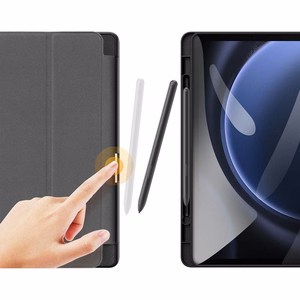 Dėklas Dux Ducis Domo Samsung X400/X406 Tab S10 Lite/X520/X526 Tab S10 FE/X510/X516 Tab S9 FE juodas