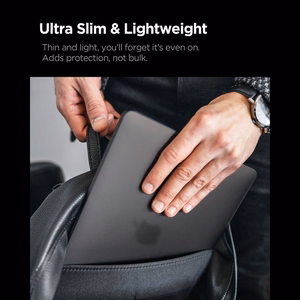 Spigen AirSkin dėklas, skirtas MacBook Pro 16" 2021 / 2023 / 2024 / 2025 / 2026 – pusiau skaidrus