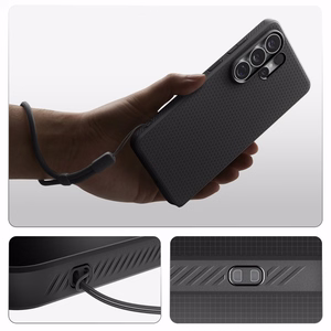 SPIGEN dėklas LIQUID AIR MAG, suderinamas su MagSafe, skirtas SAMSUNG S26 Ultra, matinis, juodas