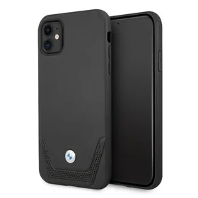 BMW odinis perforuotas dėklas iPhone 11 / Xr - juodas