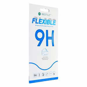 LCD apsauginis stikliukas Bestsuit Flexible Hybrid Glass 9H Xiaomi 13T pritaikytas dėklui juodas
