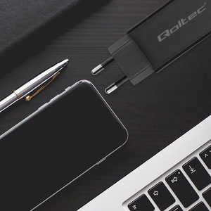Qoltec 52420 90W GaN supergreitas įkroviklis | 5-20V | 3-4.5A | USB-C 3.1