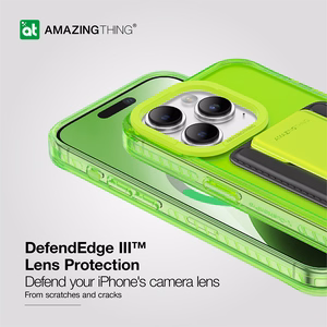 Amazing Thing Titan Pro Neon Mag piniginės dėklas 10FT IP156.1PTWGN Iphone 15 Pro žalia su stovu