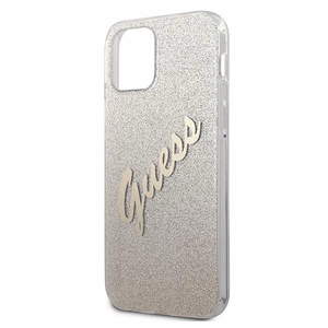 Guess GUHCP12SPCUGLSGO iPhone 12 mini 5.4" золотой/золотой жёсткий чехол Glitter Gradient Script