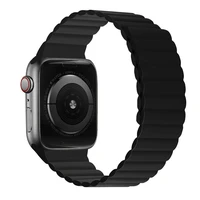 Silikoninis magnetinis dirželis Apple Watch 38/40/41 dvipusis dizainas 2 juodas