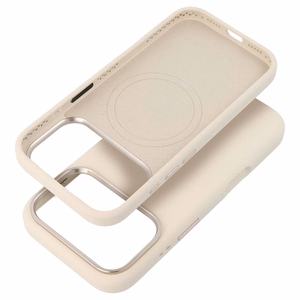Dėklas Samsung S26 Forcell F-Protect Frame Premium suderinamas su MagSafe antikinė balta