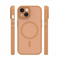 Mag Matt dėklas iPhone 15 6,1" rudas