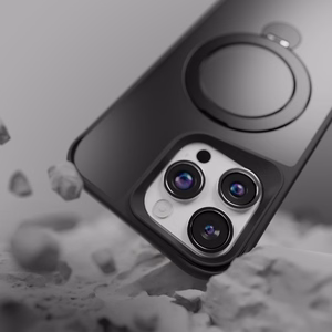 Etteri Matinis Magnetinis žiedas dėklas telefonui iPhone 15 Pro Max 6,7" juodas