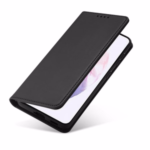 Magnetinis kortelių dėklas Samsung Galaxy S22 + (S22 Plus) piniginė kortelių laikiklis juodas