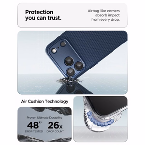 Spigen Liquid Air dėklas, skirtas iPhone 18 Pro / 17 Pro – spalva: tamsiai mėlyna