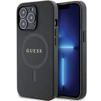 Guess GUHMP13XPSAHMCK iPhone 13 Pro Max 6.7" juodas/juodas hardcase Saffiano MagSafe