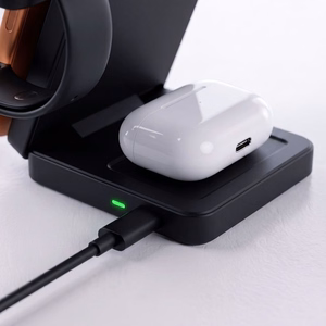 Tech-Protect A56 3-in-1 MagSafe belaidis įkroviklis su 100 cm USB-C / USB-C laidu – juodas