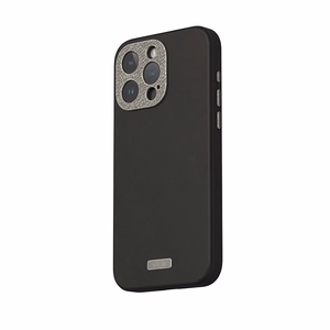 Moshi Napa MagSafe aukštos kokybės veganiškos odos dėklas, skirtas iPhone 15 Pro, „Midnight Black“ spalvos