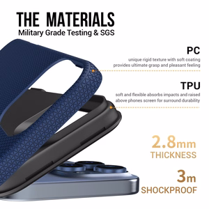 Dėklas Perfectionists Triangle Mag Case Apple iPhone 15 Pro Max tamsiai mėlynas
