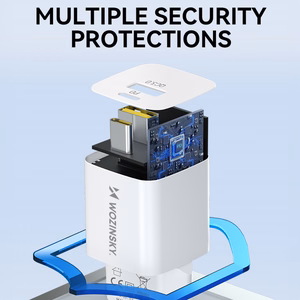 Wozinsky WWCEAC GaN USB-A USB-C 33W sieninis įkroviklis - baltas