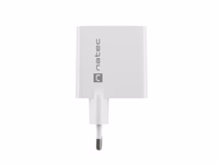 NATEC RIBERA GAN CHARGER 1x USB-A + 1x USB-C 65W BALTAS