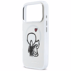 Karl Lagerfeld Karl & Choupette Back MagSafe Dėklas for iPhone 17 Pro - Clear