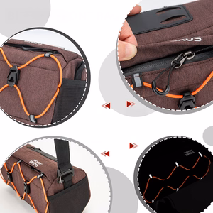 Rockbros 30110054003 Handlebar Bicycle Bag 2.2L - Brown