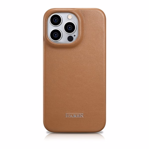 iCarer CE Premium odinis folio dėklas iPhone 14 Pro su MagSafe magnetiniu flipu - raudonas