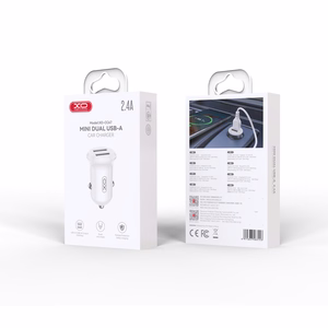 XO automobilinis įkroviklis CC67 12W 2x USB baltas