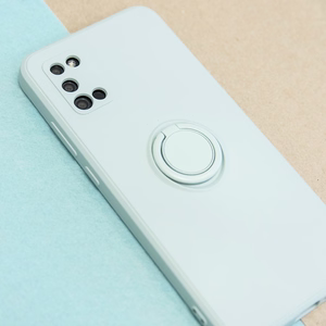 Piršto laikiklio dėklas telefonui Samsung Galaxy S24 Plus šviesiai žalias