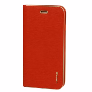 Vennus knygos tipo dėklas su rėmeliu Iphone 14 Plus raudonas