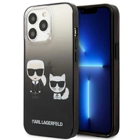 Karl Lagerfeld Gradient Ikonik Karl&Choupette dėklas iPhone 13 Pro / iPhone 13 – juodas